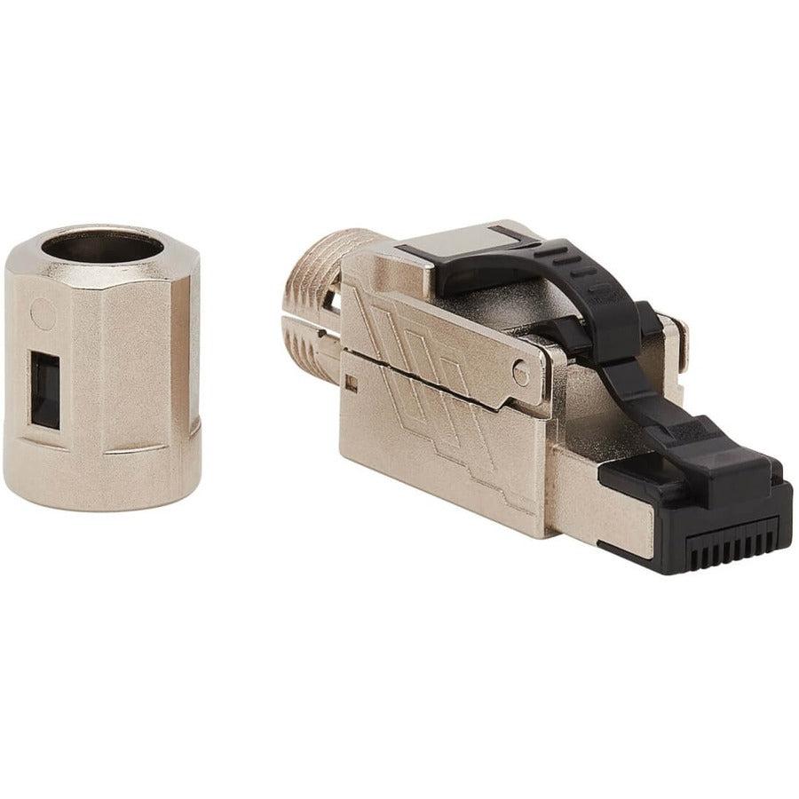 Tripp Lite N238-P01-Mptl-A Cat6A Rj45 Plug - Mptl, Shielded, 100W High-Power Poe & Poe++, Zinc Die-Cast, Black, Taa