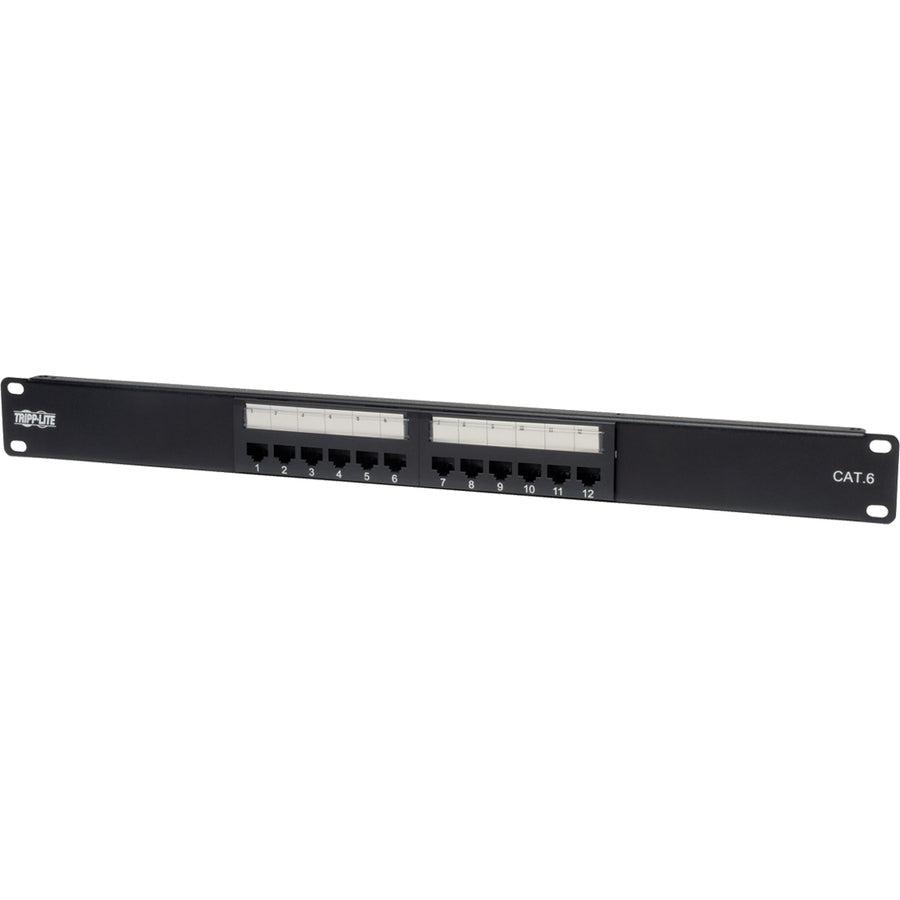 Tripp Lite N252-024-Hu 24-Port 0.5U Rack-Mount Cat6/Cat5 110 Patch Panel 568B, Rj45 Ethernet, Taa