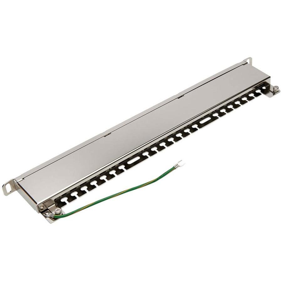Tripp Lite N252-024-Hu-Shk Cat5E/Cat6 24-Port Patch Panel - Shielded, Krone Idc, 568A/B, Rj45 Ethernet, 0.5U Rack-Mount, Taa
