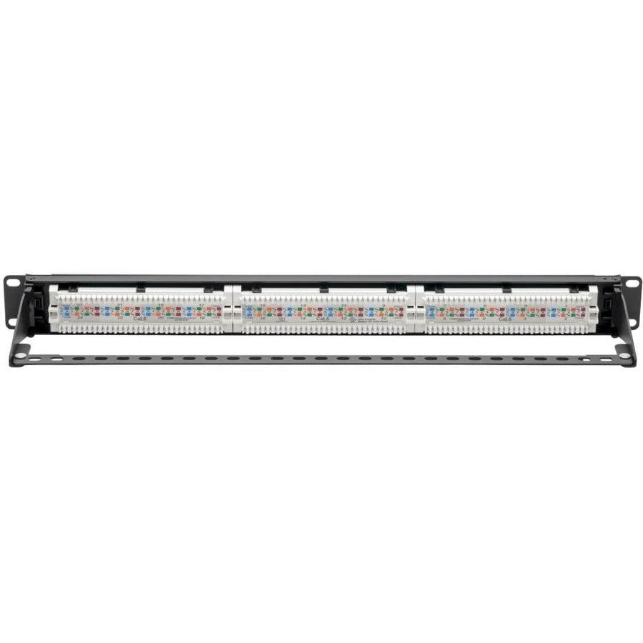 Tripp Lite N252-P24 Cat6 24-Port Patch Panel - Poe+ Compliant, 110/Krone, 568A/B, Rj45 Ethernet, 1U Rack-Mount, Taa