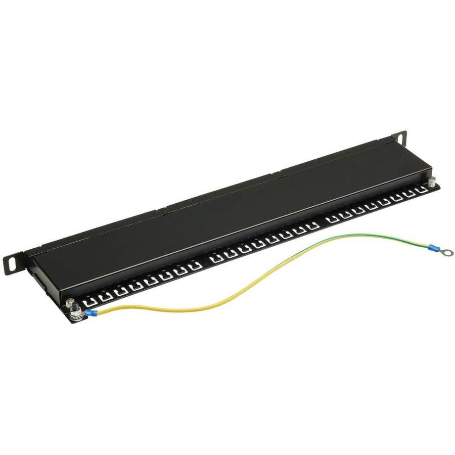 Tripp Lite N252A-024-Hushk Cat6A 24-Port High-Density Shielded Patch Panel - Dual Idc, 568A/B, Rj45 Ethernet, 0.5U Rack-Mount
