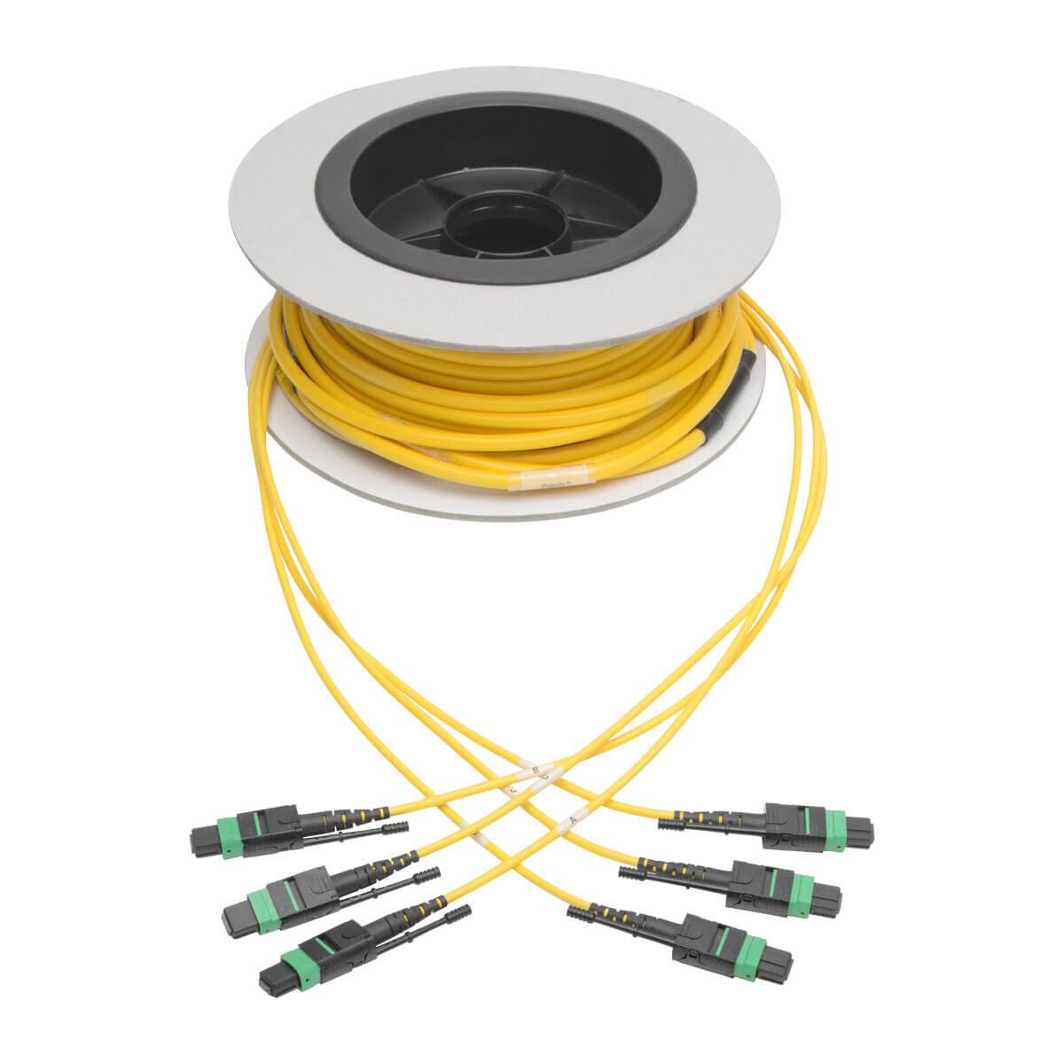 Tripp Lite N392-15M-3X8-Ap Mtp/Mpo (Apc) Singlemode Slim Trunk Cable, 24-Strand, 40/100 Gbe, 40/100Gbase-Plr4, Plenum, 6Mm Dual Jacket, 15 M (49 Ft.)
