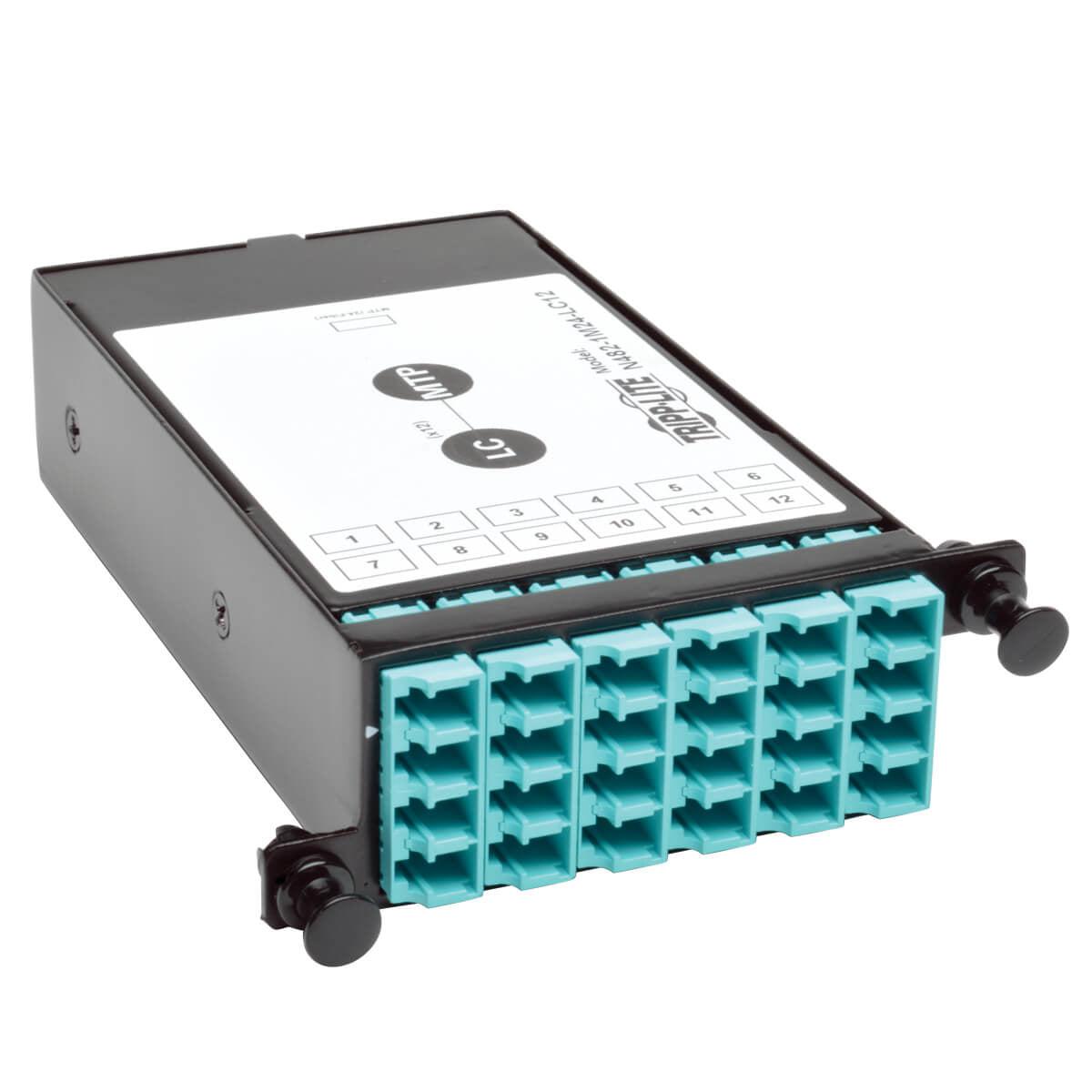 Tripp Lite N482-1M24-Lc12 100Gb/120Gb To 10Gb Breakout Cassette - 24-Fiber Om4 Mtp/Mpo ( Male With Pins ) To (X12) Lc