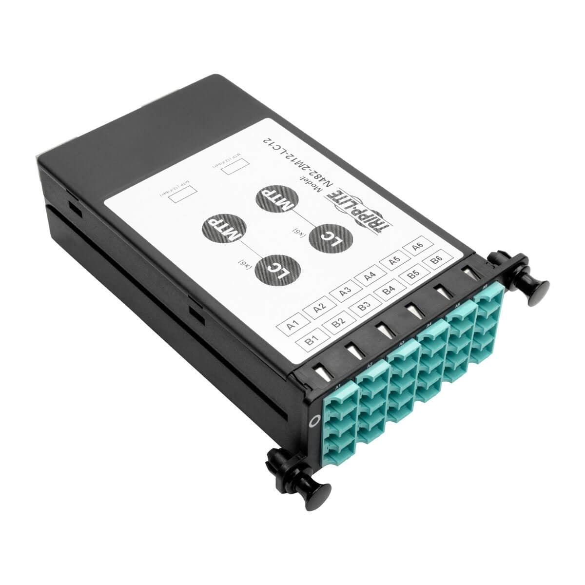 Tripp Lite N482-2M12-Lc12 40Gb To 10Gb Breakout Cassette - (X2) 12-Fiber Om4 Mtp/Mpo ( Male With Pins ) To (X12) Lc