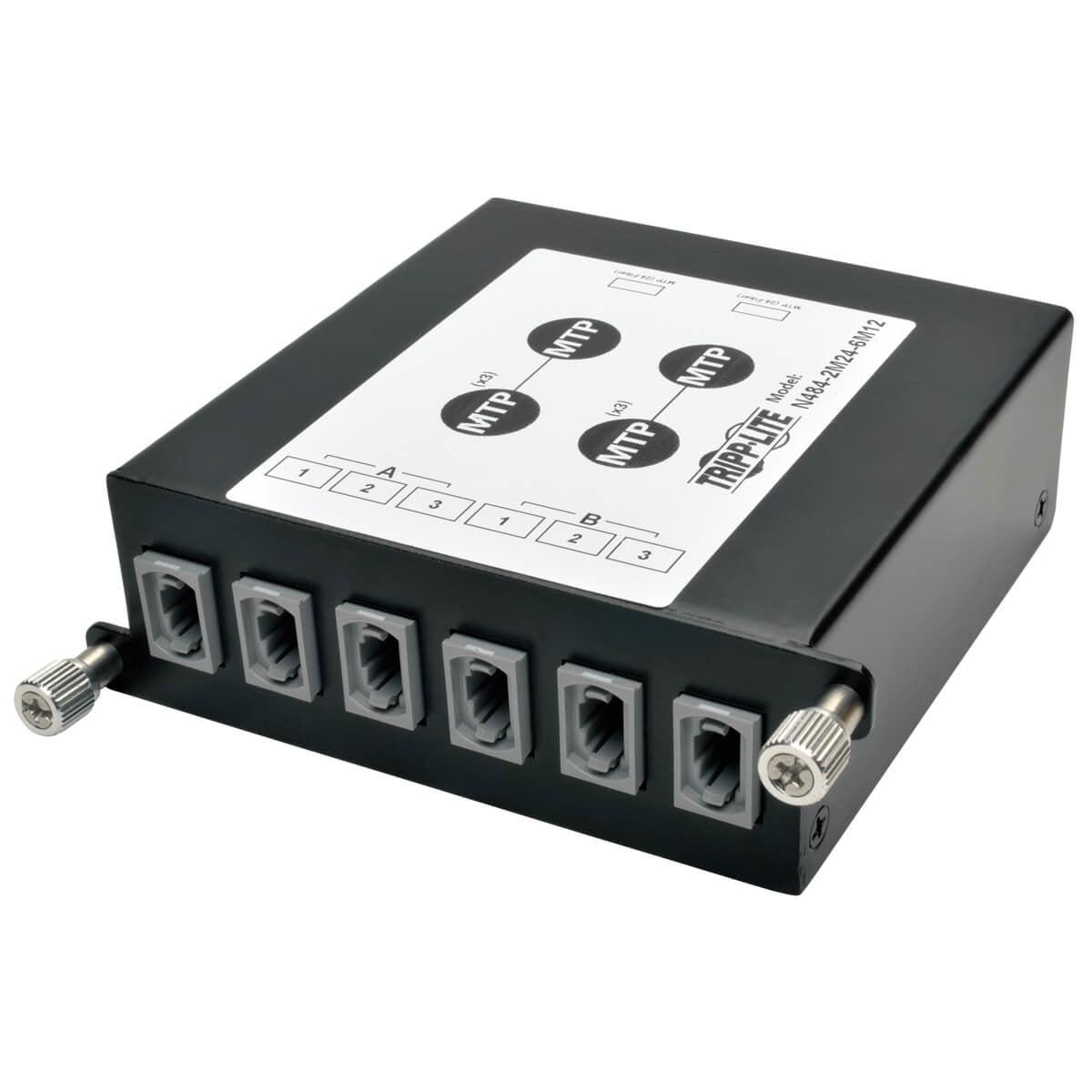 Tripp Lite N484-2M24-6M12 100Gb/120Gb To 40Gb Breakout Cassette, (X2) 24-Fiber Mtp/Mpo (Male With Pins) To (X6) 12-Fiber Mtp/Mpo (Male With Pins)