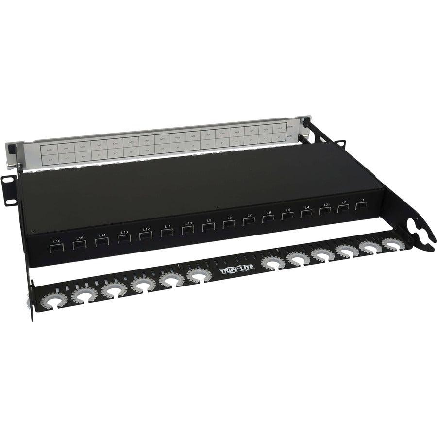 Tripp Lite N48Lsm-16X16 Spine-Leaf Mpo Panel With Key-Up To Key-Up Mtp/Mpo Adapter - 12F Mtp/Mpo-Pc M/M, 8F Om4 Multimode, 16 X 16 Ports, 1U