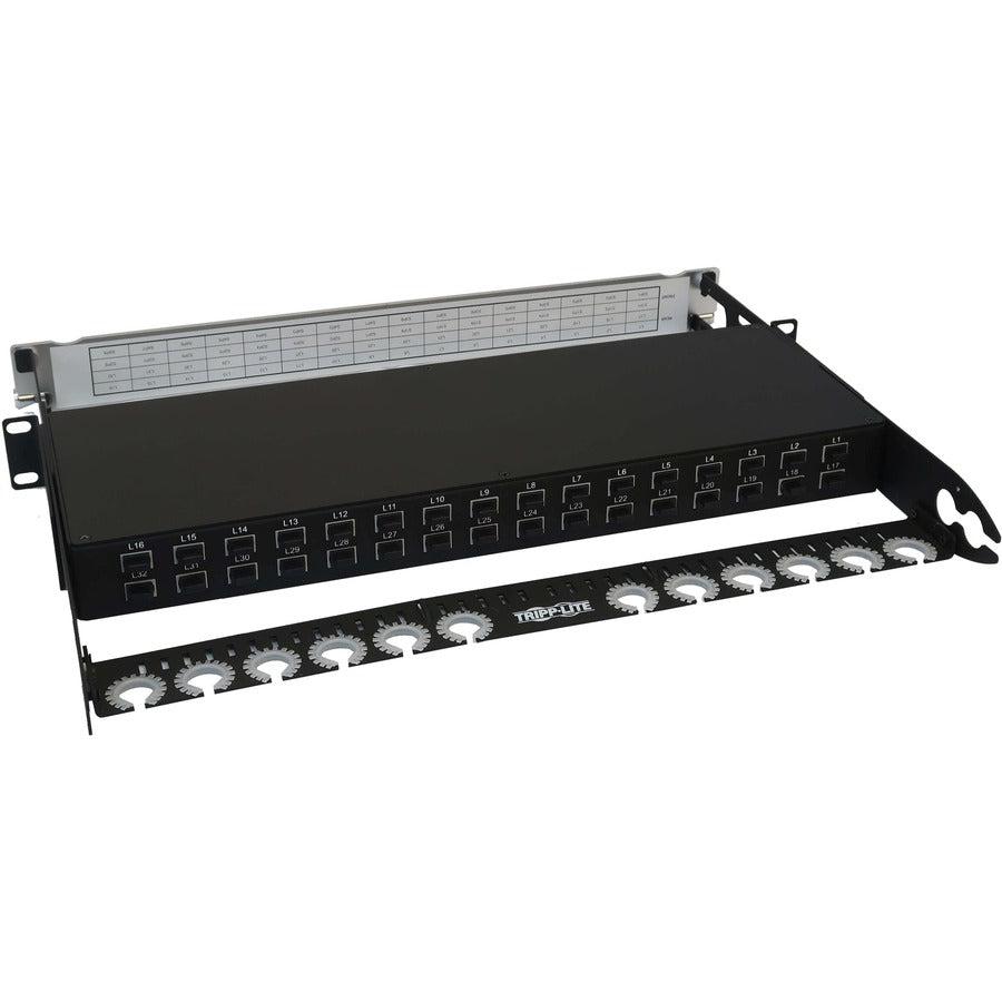 Tripp Lite N48Lsm-32X32 Spine-Leaf Mpo Panel With Key-Up To Key-Up Mtp/Mpo Adapter - 12F Mtp/Mpo-Pc M/M, 8F Om4 Multimode, 32 X 32 Ports, 1U