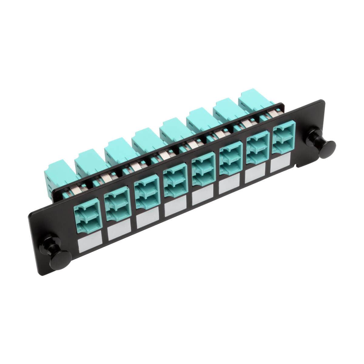 Tripp Lite N492-08D-Lc High-Density Fiber Adapter Panel (Mmf/Smf), 8 Lc Duplex Connectors, Black