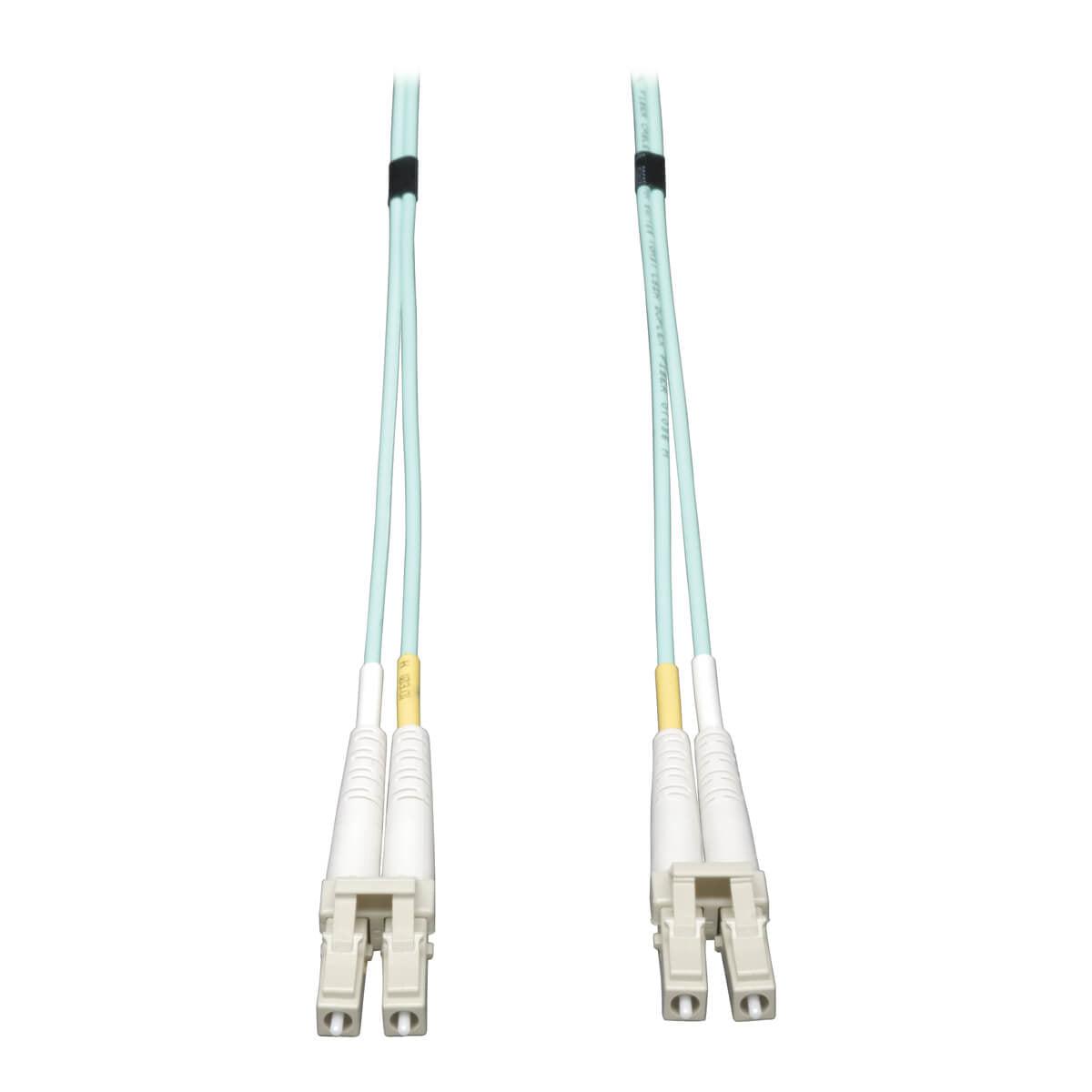 Tripp Lite N820-20N 10Gb Duplex Multimode 50/125 Om3 Lszh Fiber Patch Cable (Lc/Lc) - Aqua, 0.5M (20-In.)