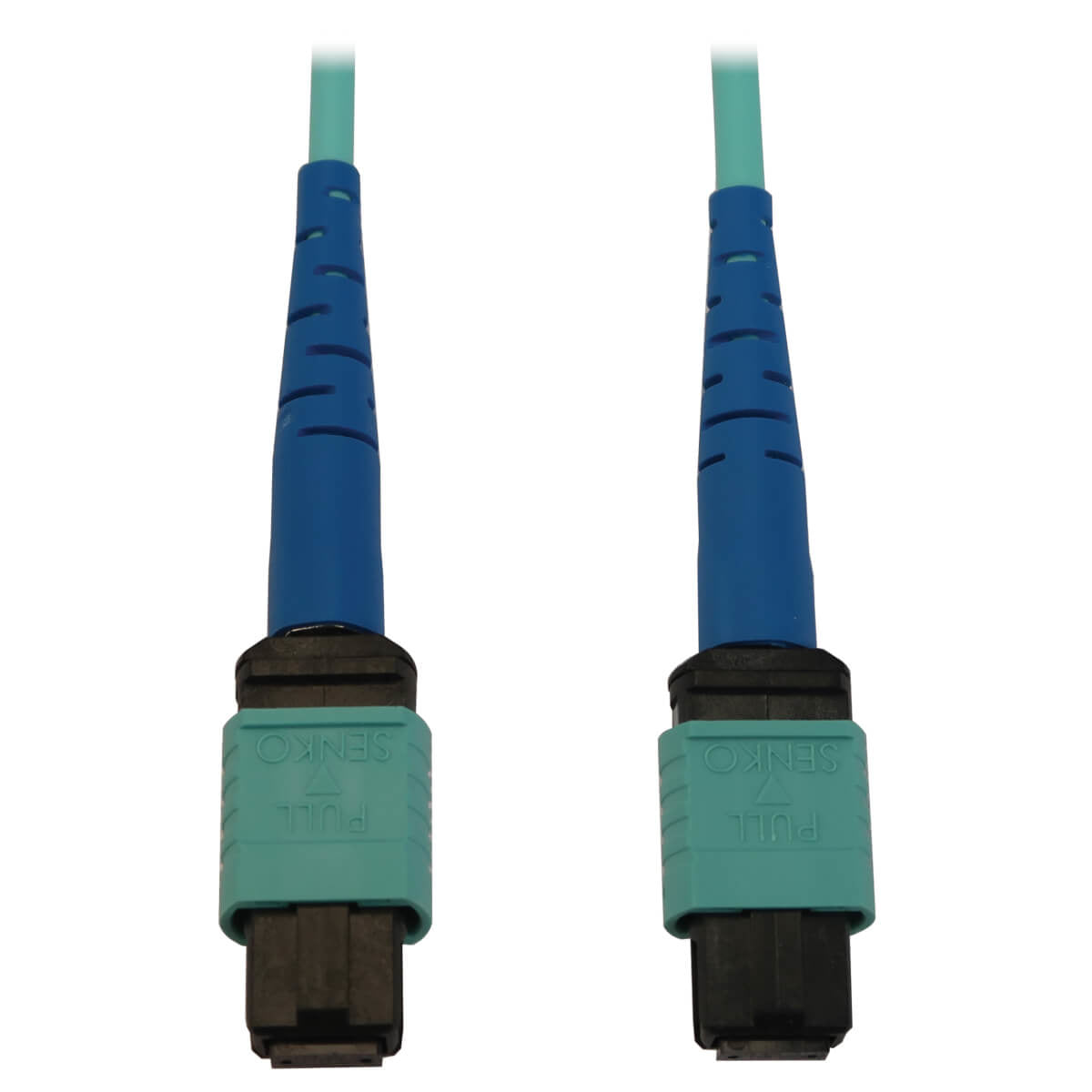 Tripp Lite N846B-02M-24-P 40/100/400G Multimode 50/125 Om3 Fiber Optic Cable (24F Mtp/Mpo-Pc F/F), Lszh, Aqua, 2 M (6.6 Ft.)