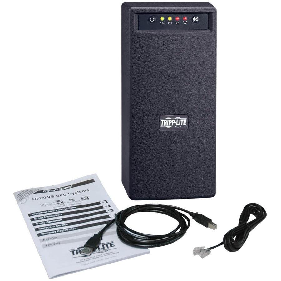 Tripp Lite Omnivs 120V 800Va 475W Line-Interactive Ups, Tower, Usb Port