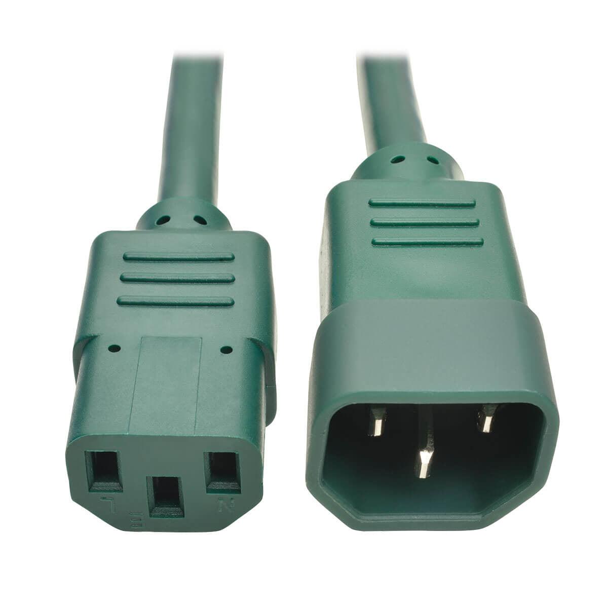 Tripp Lite P004-002-Agn Pdu Power Cord, C13 To C14 - 10A, 250V, 18 Awg, 2 Ft. (0.61 M), Green