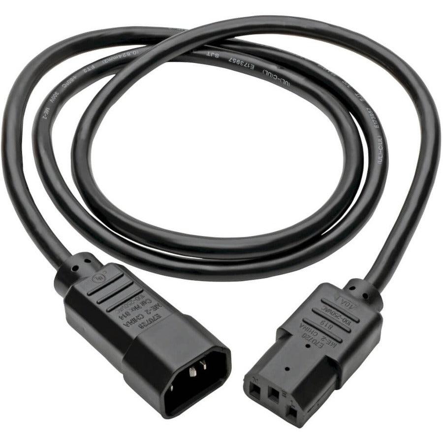 Tripp Lite P004-004 Pdu Power Cord, C13 To C14 - 10A, 250V, 18 Awg, 4 Ft. (1.22 M), Black