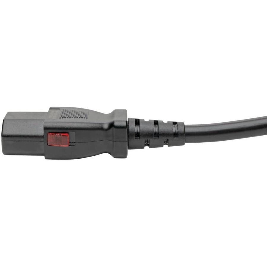 Tripp Lite P004-L10 Power Extension Cord, Locking C13 To C14 Pdu Style - 10A, 250V, 18 Awg, 10 Ft. (3.05 M)