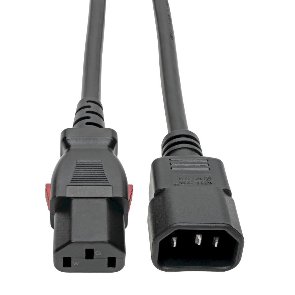 Tripp Lite P004-L10 Power Extension Cord, Locking C13 To C14 Pdu Style - 10A, 250V, 18 Awg, 10 Ft. (3.05 M)
