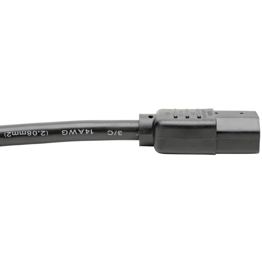 Tripp Lite P005-010 Heavy-Duty Pdu Power Cord, C13 To C14 - 15A, 250V, 14 Awg, 10 Ft. (3.05 M), Black