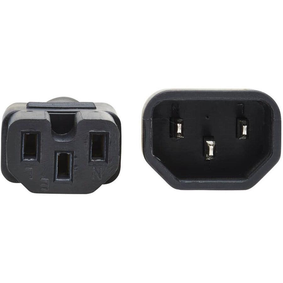 Tripp Lite P018-002 Power Cord C14 To C15 - Heavy-Duty, 15A, 250V, 14 Awg, 2 Ft. (0.61 M), Black