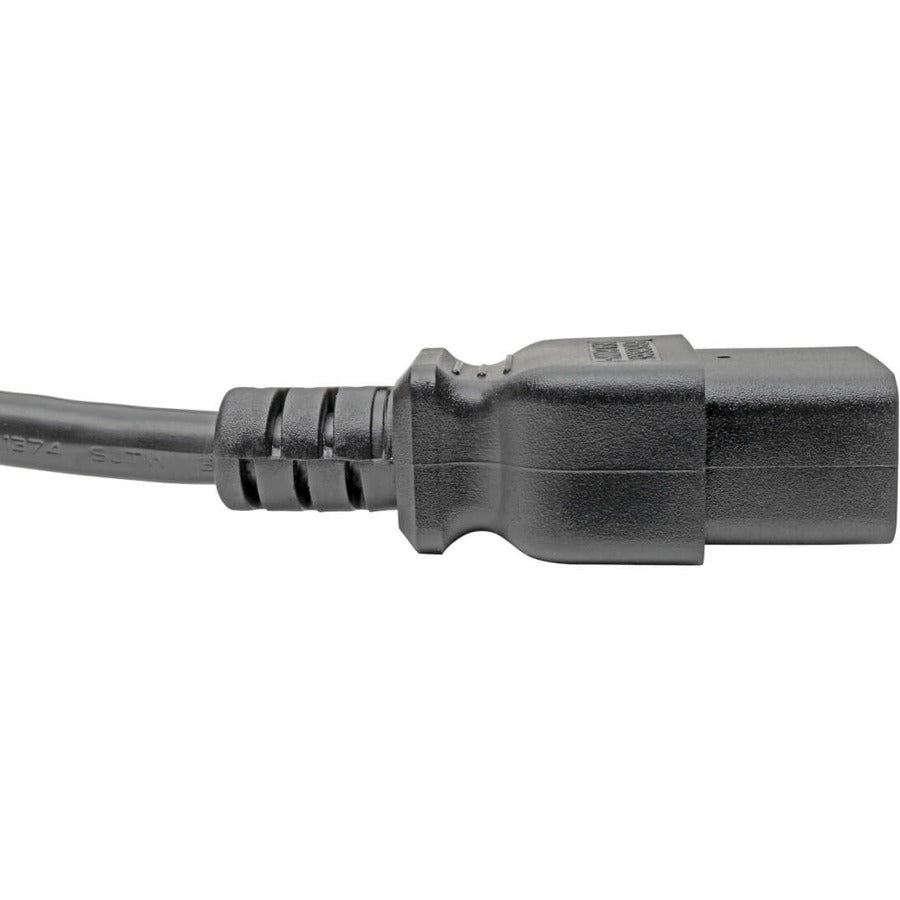 Tripp Lite P036-010-15A Power Extension Cord, C19 To C20 - Heavy-Duty, 15A, 250V, 14 Awg, 10 Ft. (3.05 M), Black