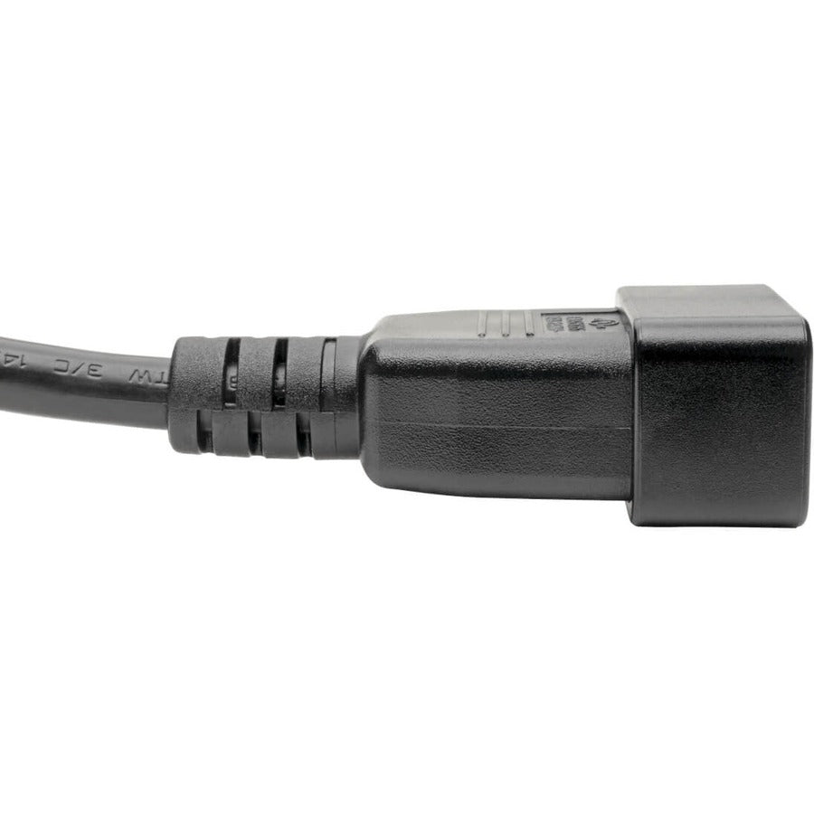 Tripp Lite P036-010-15A Power Extension Cord, C19 To C20 - Heavy-Duty, 15A, 250V, 14 Awg, 10 Ft. (3.05 M), Black