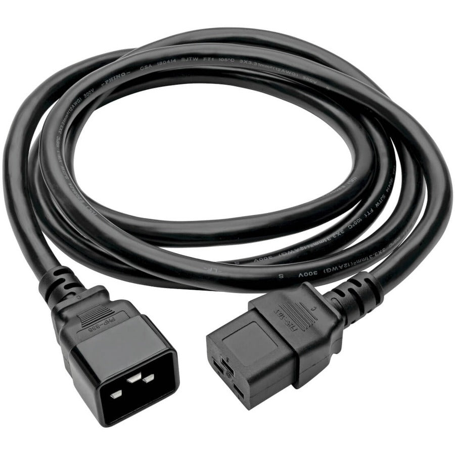 Tripp Lite P036-010 Power Extension Cord, C19 To C20 - Heavy-Duty, 20A, 250V, 12 Awg, 10 Ft. (3.05 M), Black