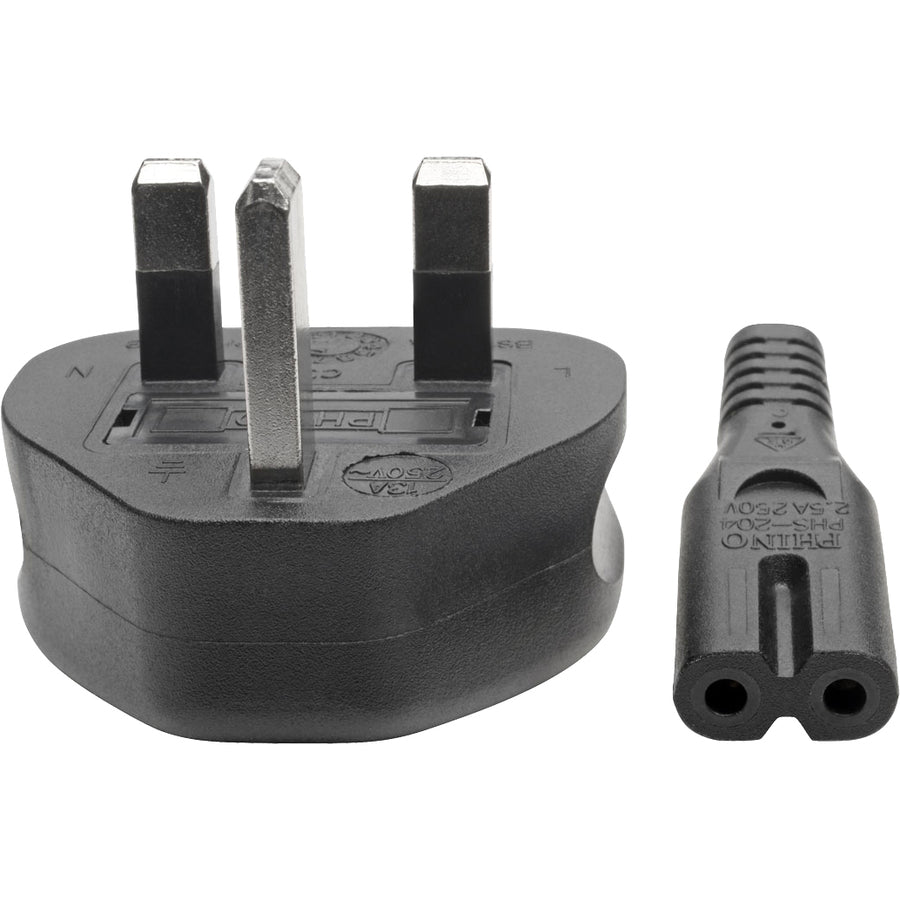 Tripp Lite P061-006 Uk Computer Power Cord - Bs1363 To C7, 2.5A, 250V, 18 Awg, 6 Ft. (1.83 M), Black