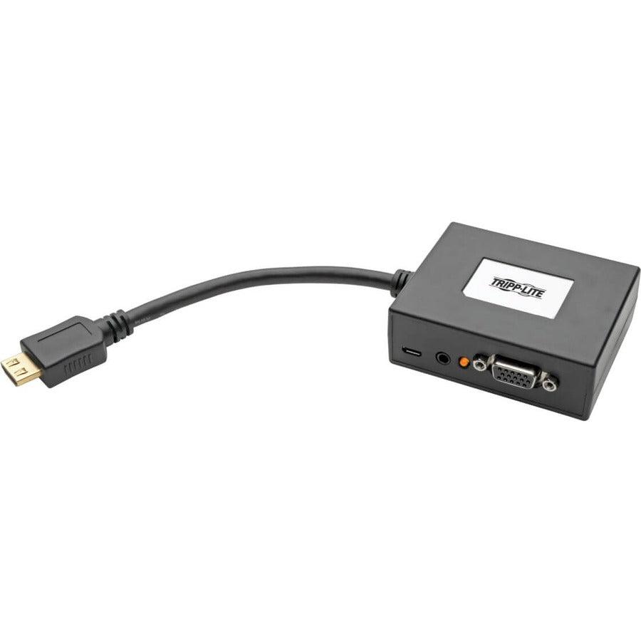 Tripp Lite P131-06N-2Va-U Hdmi To Vga And Audio Adapter, 6-In. (15.24 Cm), Black, Taa