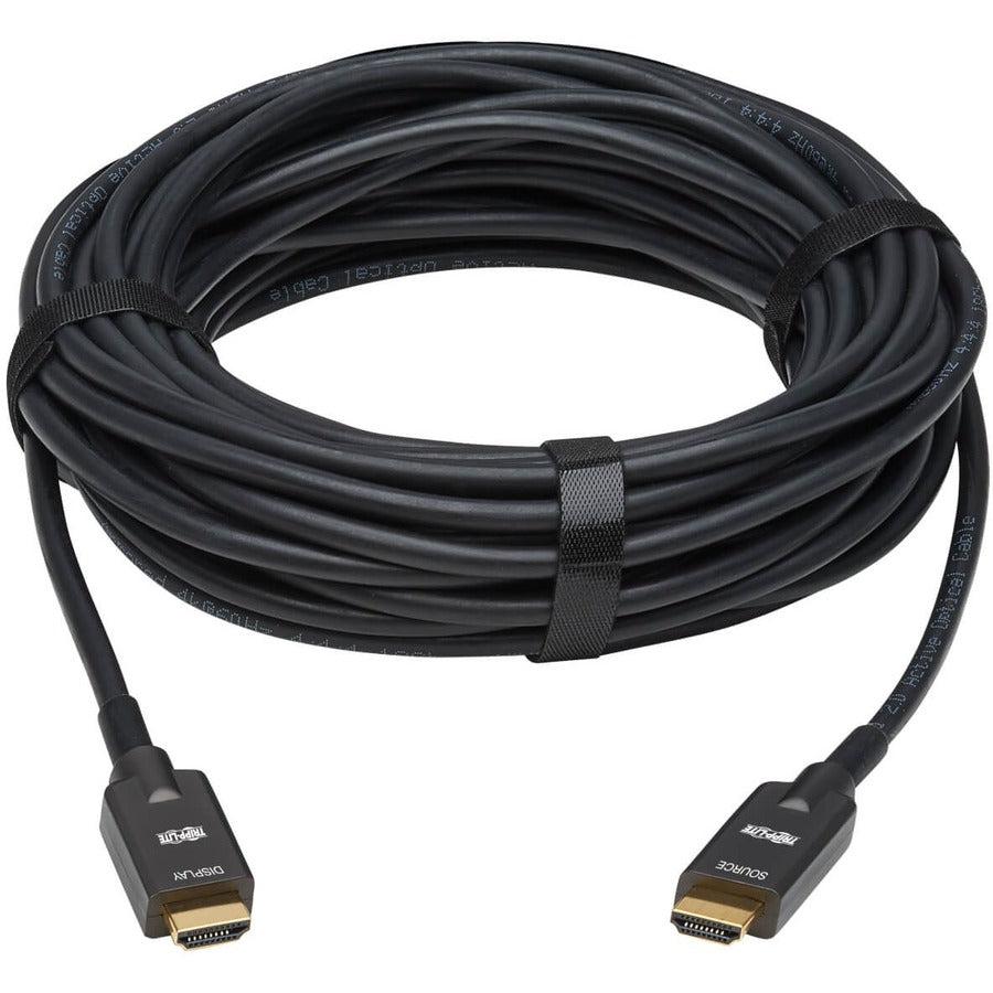 Tripp Lite P568Fa-20M High-Speed Armored Hdmi Fiber Active Optical Cable (Aoc) - 4K @ 60 Hz, Hdr, 4:4:4, M/M, Black, 20 M