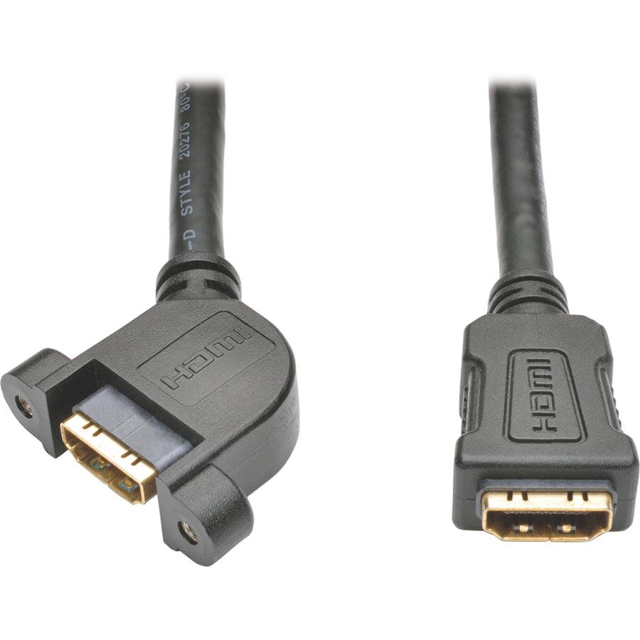 Tripp Lite P569-001-Ff-Apm High-Speed Hdmi Cable With Ethernet, Digital Video With Audio (F/F), Panel Mount, 1 Ft. (0.31 M)