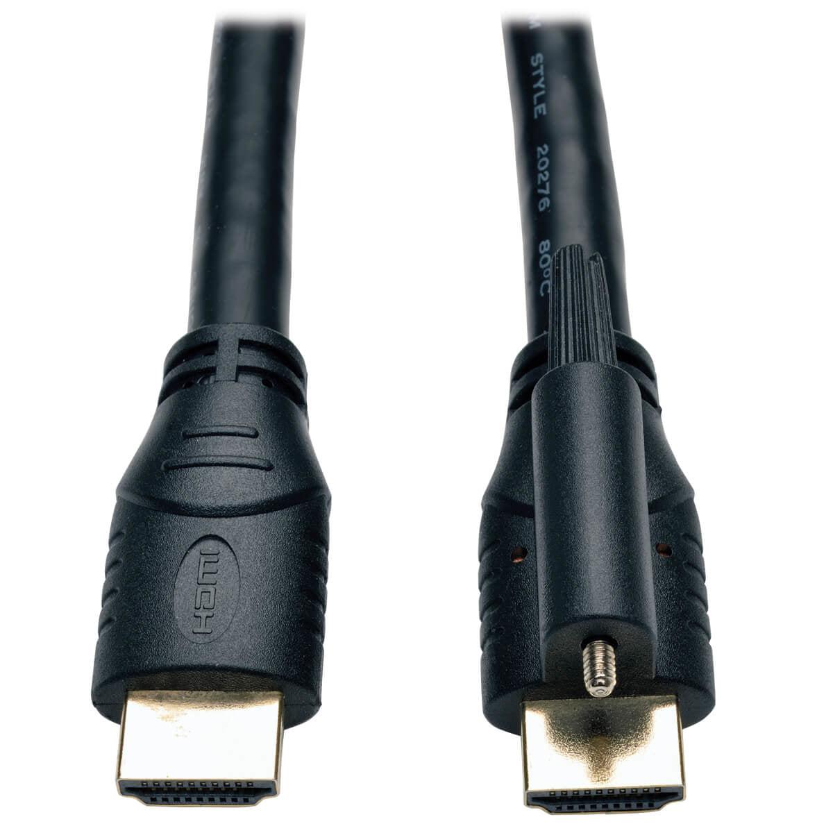 Tripp Lite P569-015-Lock High Speed Hdmi Cable With Ethernet And Locking Connector, Uhd 4K, 24Awg (M/M), 15 Ft. (4.57 M)