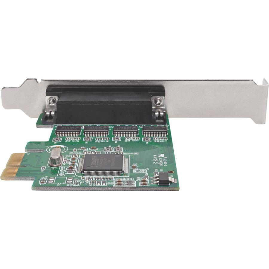 Tripp Lite Pce-D9-04-Cbl 4-Port Db9 (Rs-232) Serial Pci Express (Pcie) Card With Breakout Cable, Full Profile