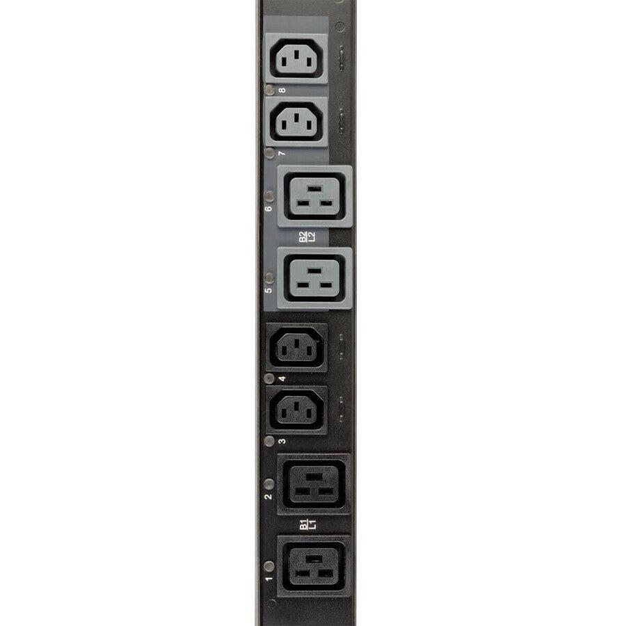 Tripp Lite Pdu3Xevsr6G63A 28.8Kw 220-240V 3Ph Switched Pdu - Lx Interface, Gigabit, 24 Outlets, Iec 309 63A Red 380-415V Input, Outlet Monitoring, Lcd, 1.8 M Cord, 0U 1.8 M Height, Taa