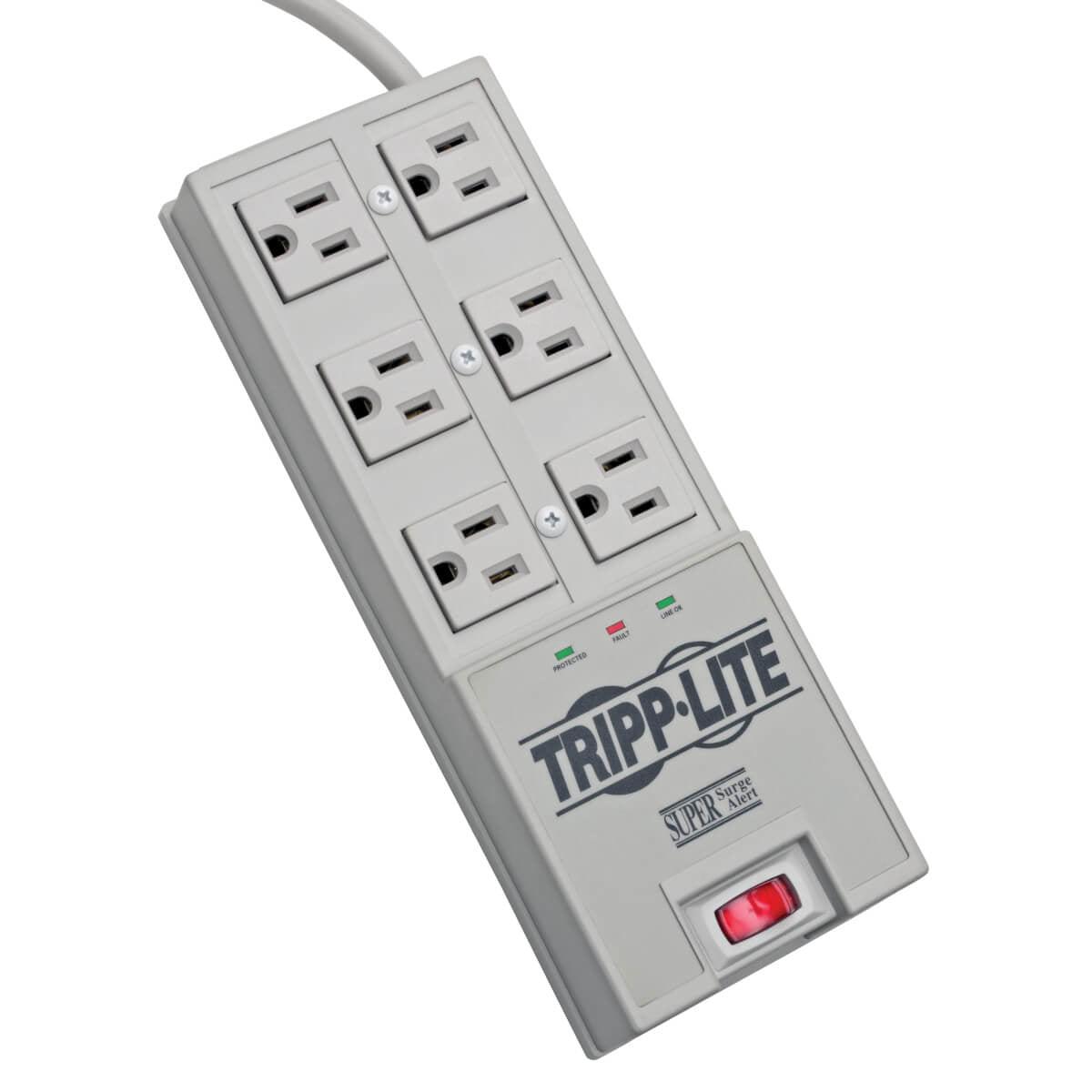 Tripp Lite Protect It! 6-Outlet Super Surge Alert Protector, 6-Ft. Cord, 2420 Joules