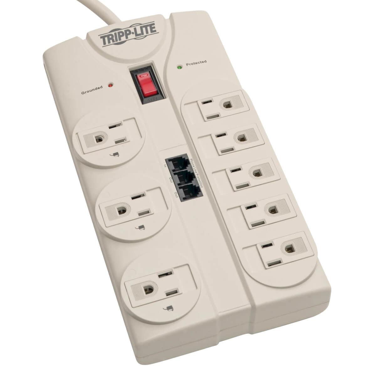 Computer Surge Tripp Lite Protect It! 8-Outlet Computer Surge Protector, TLP808TEL