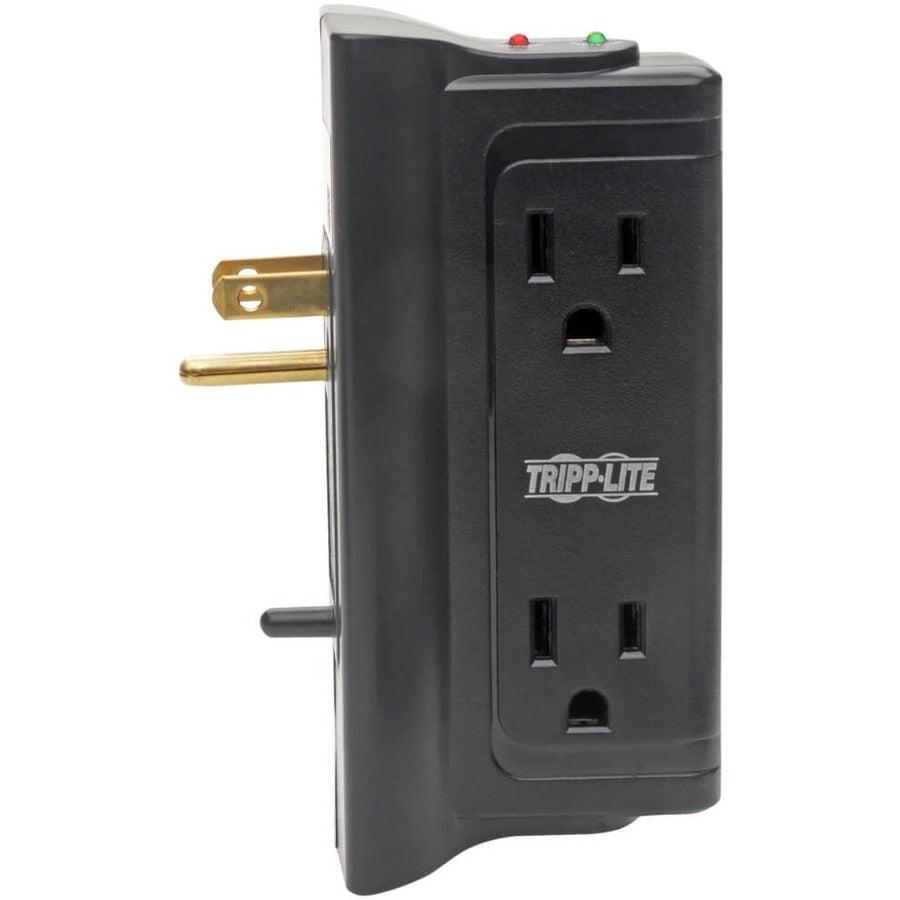 Tripp Lite Protect It! Surge Protector With 4 Side-Mounted Outlets , Direct Plug-In, 670 Joules