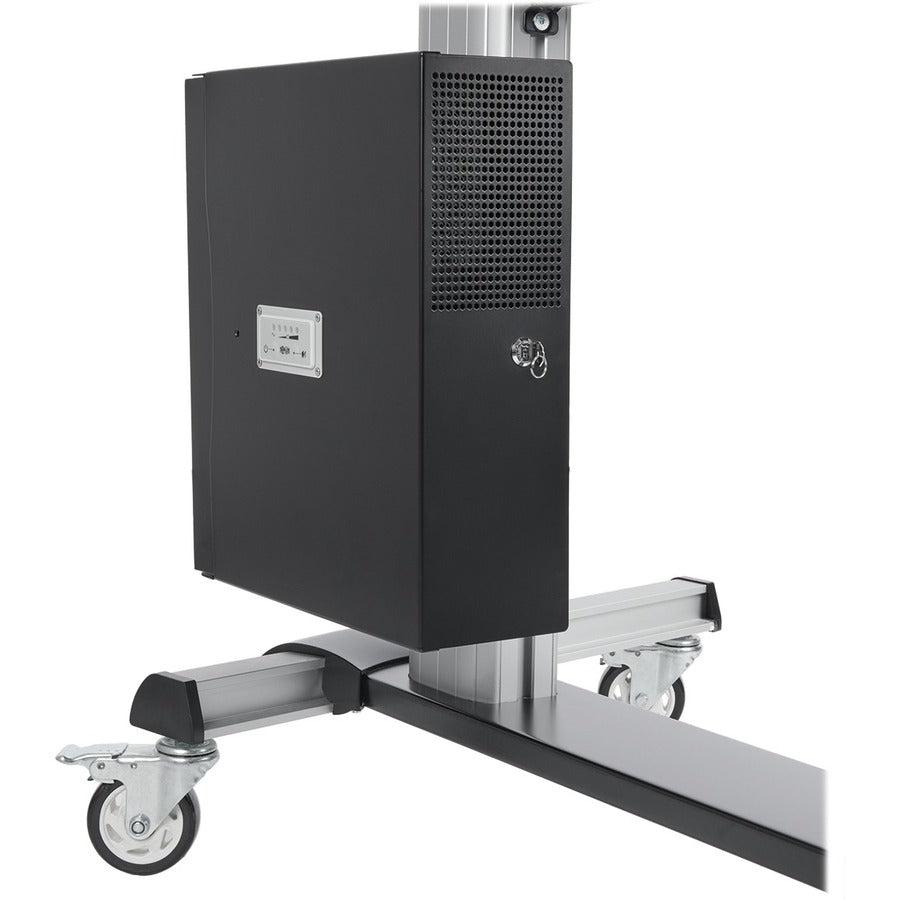 Tripp Lite Rolling Tv Cart With Rechargeable Battery Power For 32” To 70” Displays