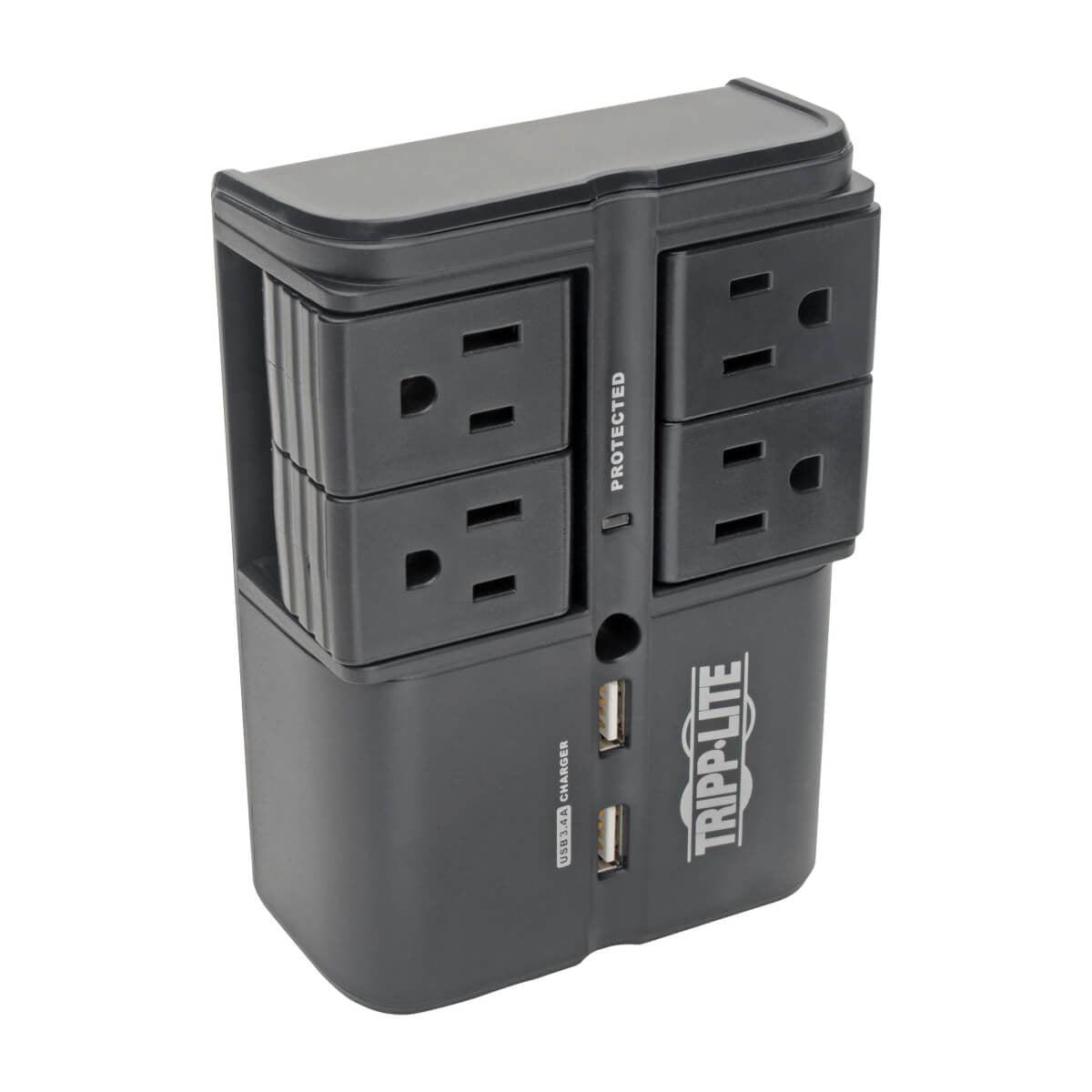 Tripp Lite Sk40Rusbb Surge Protector Black 4 Ac Outlet(S) 120 V