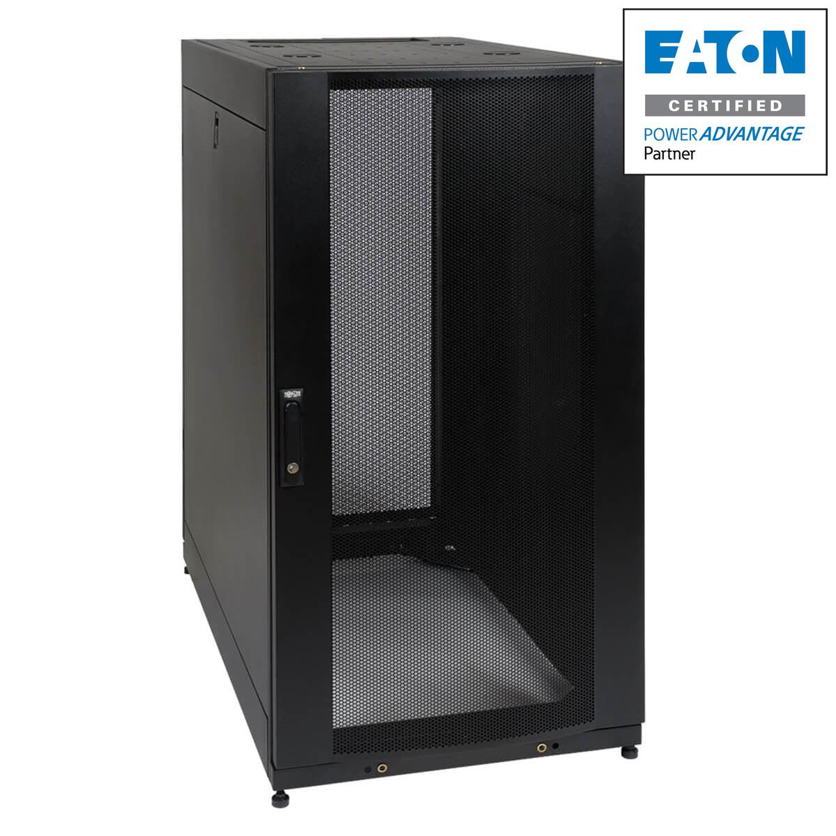 Tripp Lite Sr25Ub 25U Smartrack Standard-Depth Half-Height Server Rack Enclosure, Doors And Side Panels
