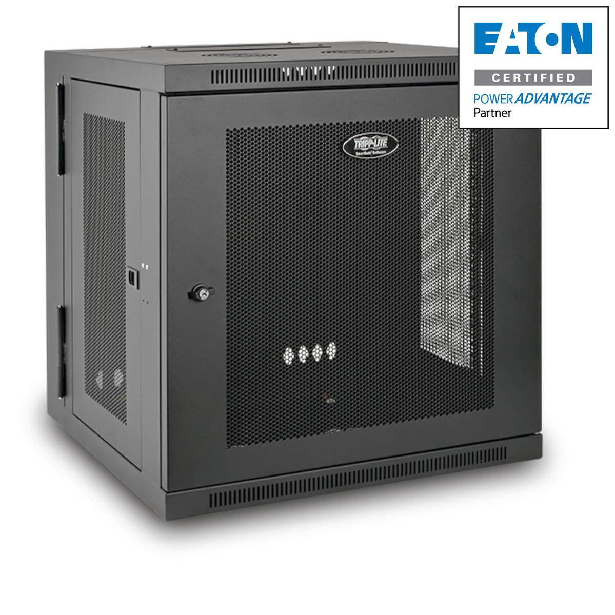 Tripp Lite Srw12Us Smartrack 12U Low-Profile Switch-Depth Wall-Mount Small Rack Enclosure, Hinged Back