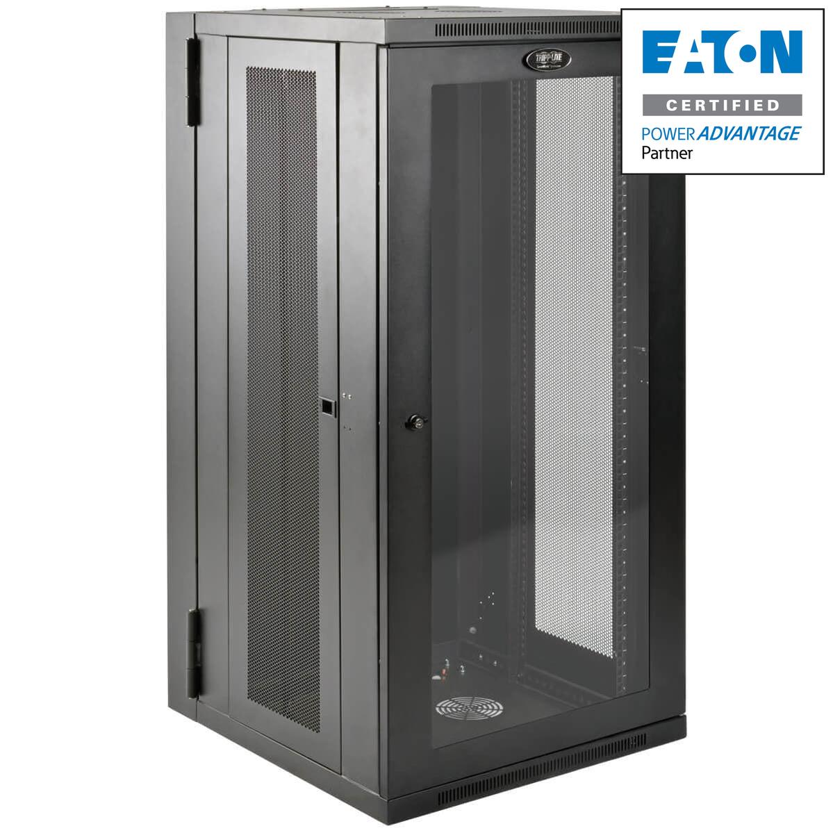 Tripp Lite Srw26Usdpg Smartrack 26U Ups-Depth Wall-Mount Half-Height Rack Enclosure, Clear Acrylic Window, Hinged Back