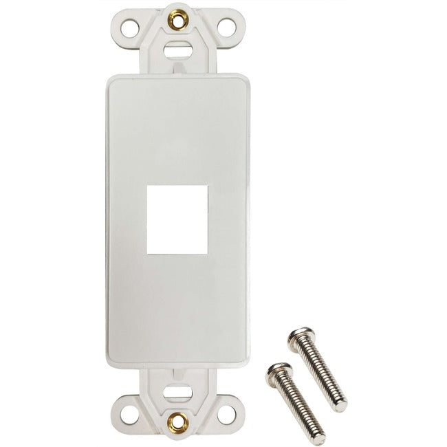 Tripp Lite Safe-It 1-Port Antibacterial Wall-Mount Insert, Decora Style, Vertical, Ivory, Taa