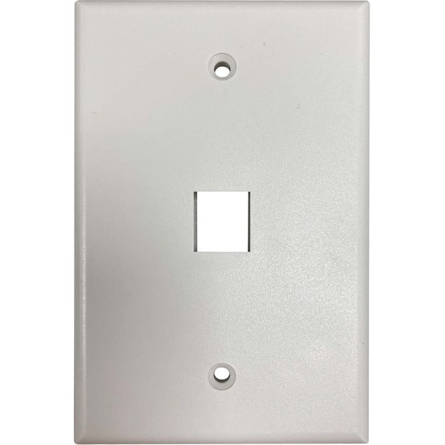 Tripp Lite Safe-It 1-Port Single-Gang Keystone Wall Plate, Antibacterial, Ivory Matte, Taa