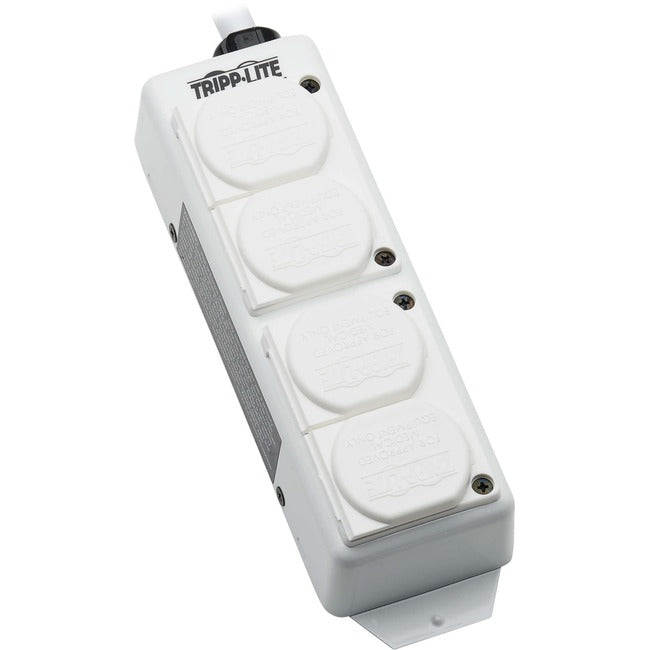 Tripp Lite Safe-It Ul 2930 Medical-Grade Power Strip For Patient Care Vicinity, 4 Hospital-Grade Outlets, Safety Covers, Antimicrobial, 15 Ft. Cord, Dual Ground