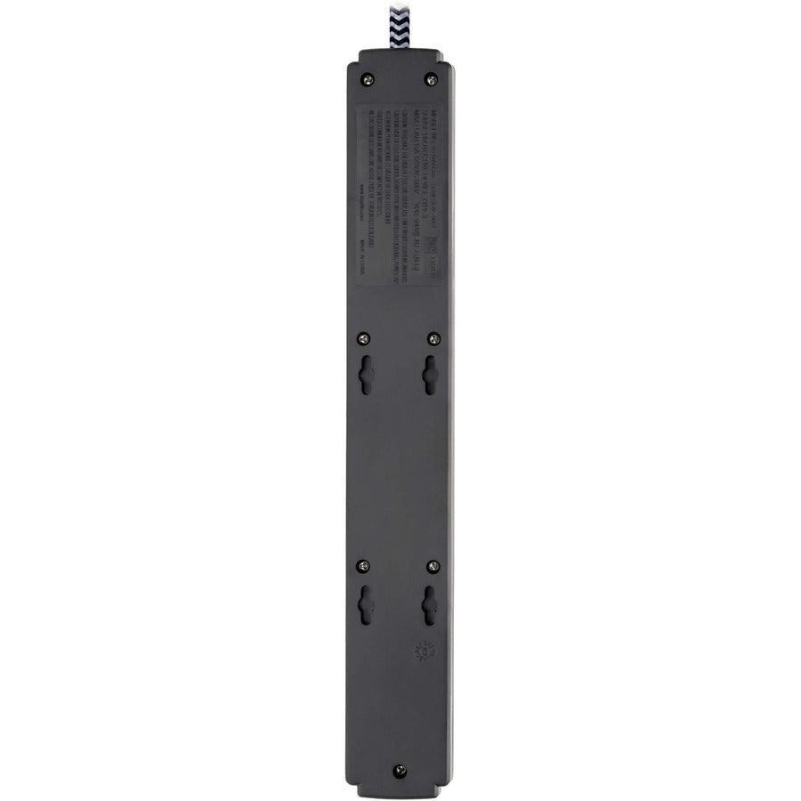 Tripp Lite Safe-It 6-Outlet Surge Protector - 2 Usb Ports, 10 Ft. Cord, 5-15P Plug, 990 Joules, Antimicrobial Protection, Black