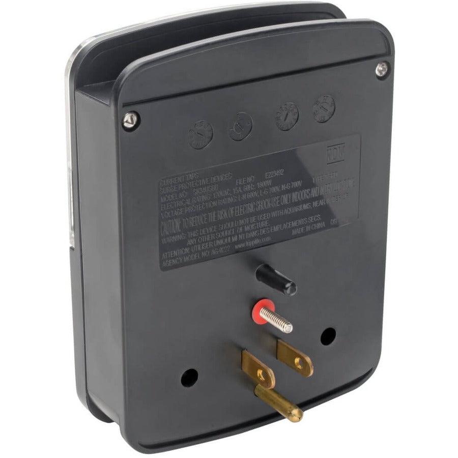 Tripp Lite Sk34Usbb Surge Protector Black, Transparent 3 Ac Outlet(S) 120 V