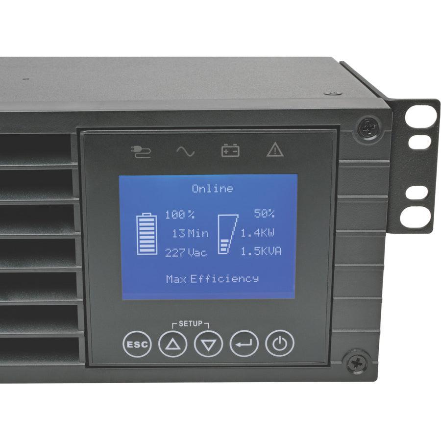 Tripp Lite Smartonline 208/240V 3Kva 2.7Kw Double-Conversion Ups, 2U, Extended Run, Network Card Slot, Lcd, Usb, Db9, Energy Star