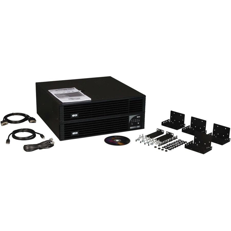 Tripp Lite Smartpro 120V 2.2Kva 1.9Kw Line-Interactive Sine Wave Ups, Extended Run, Snmp, Webcard, 4U Rack Reduced Depth, Usb, Db9 Serial