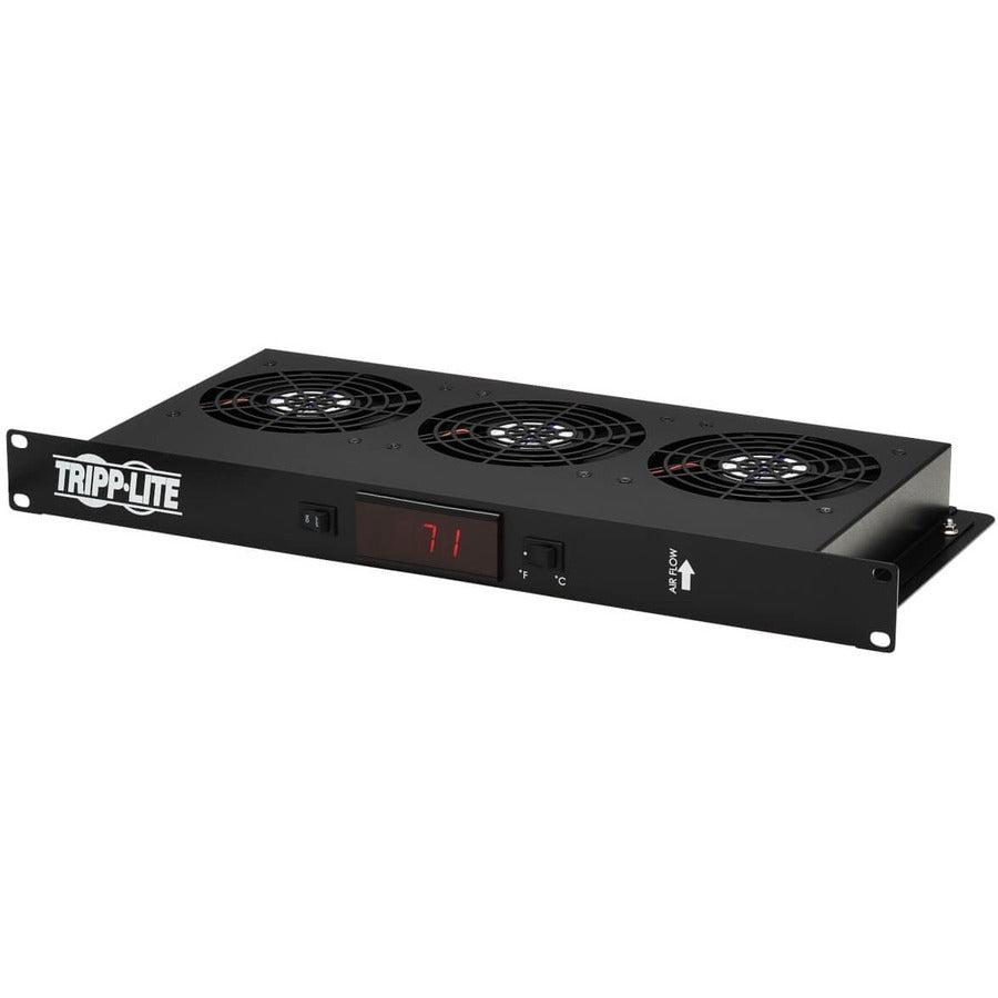 Tripp Lite Srfan1Utemp 1U Blanking Panel With Temperature Sensor And High-Performance Fans