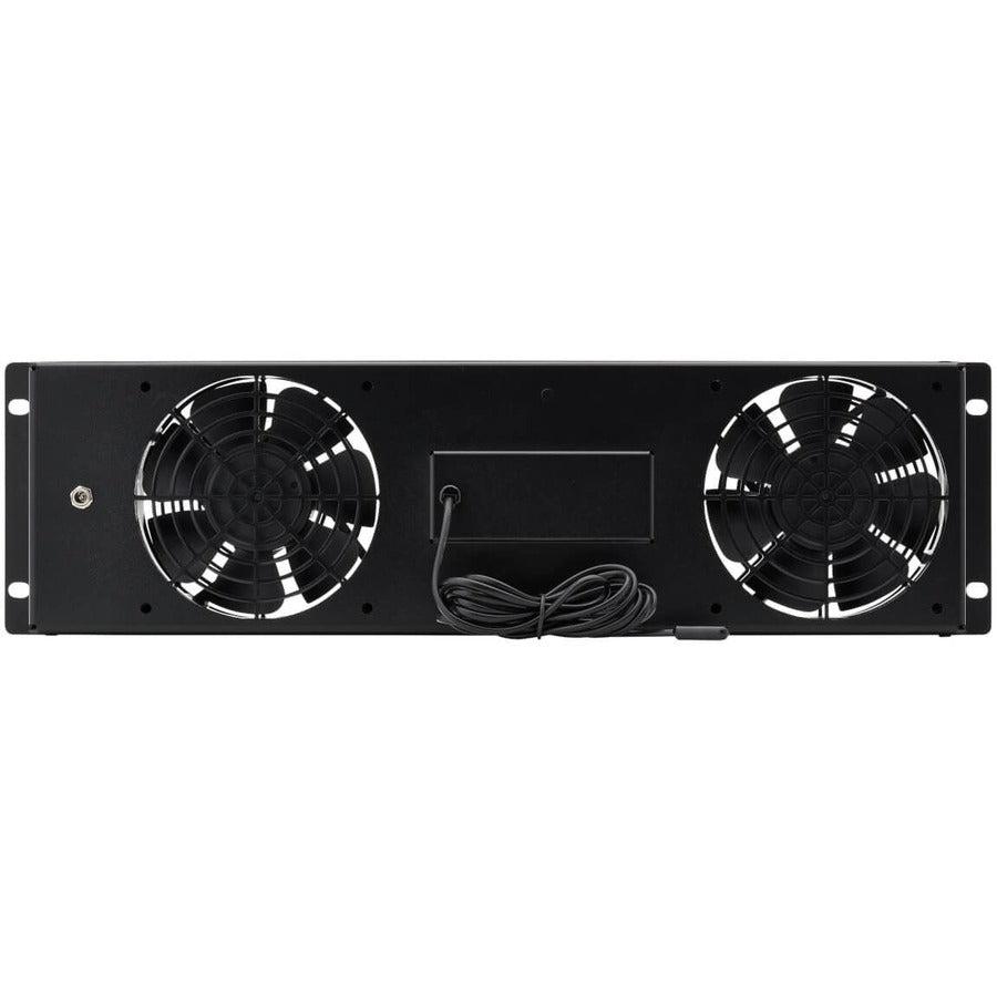 Tripp Lite Srfan3Utemp 3U Digital Temperature Sensor With 2 12Vdc High-Performance Fans, Blanking Panel, Lcd
