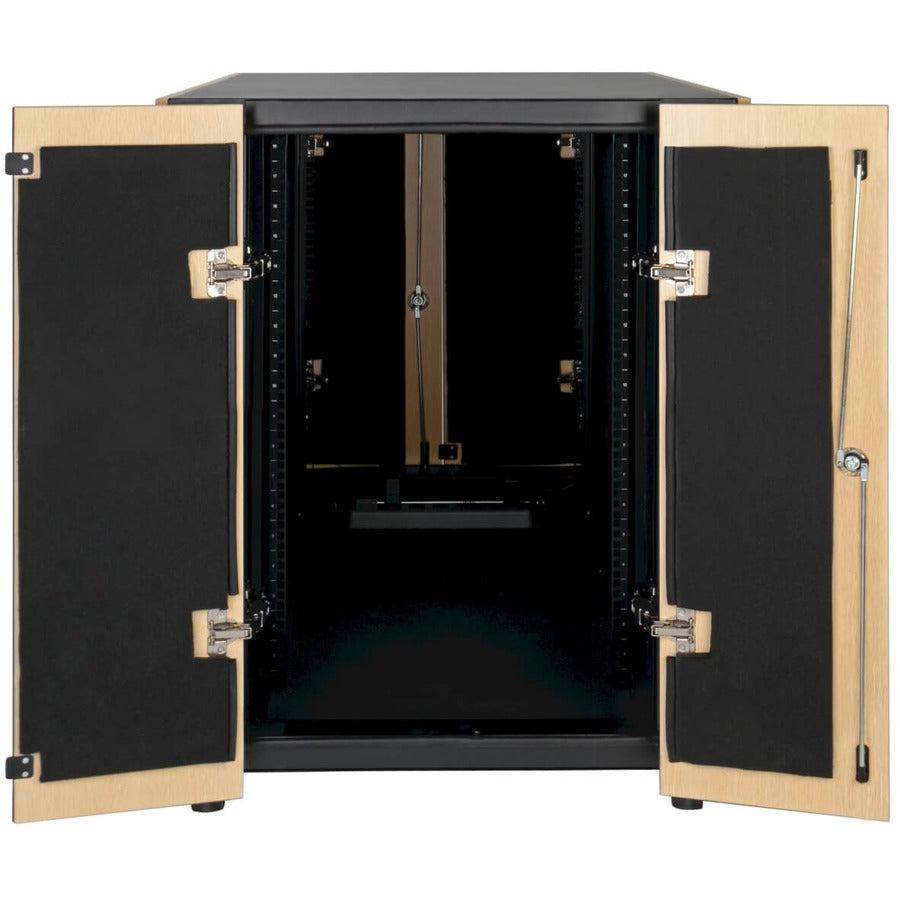 Tripp Lite Srq18U Sound Proof Rack Cabinet 18U Freestanding Rack Beige, Black