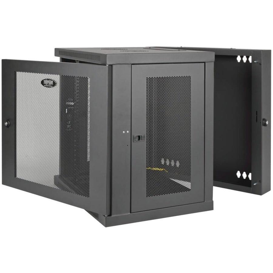 Tripp Lite Srw12Us Smartrack 12U Low-Profile Switch-Depth Wall-Mount Small Rack Enclosure, Hinged Back